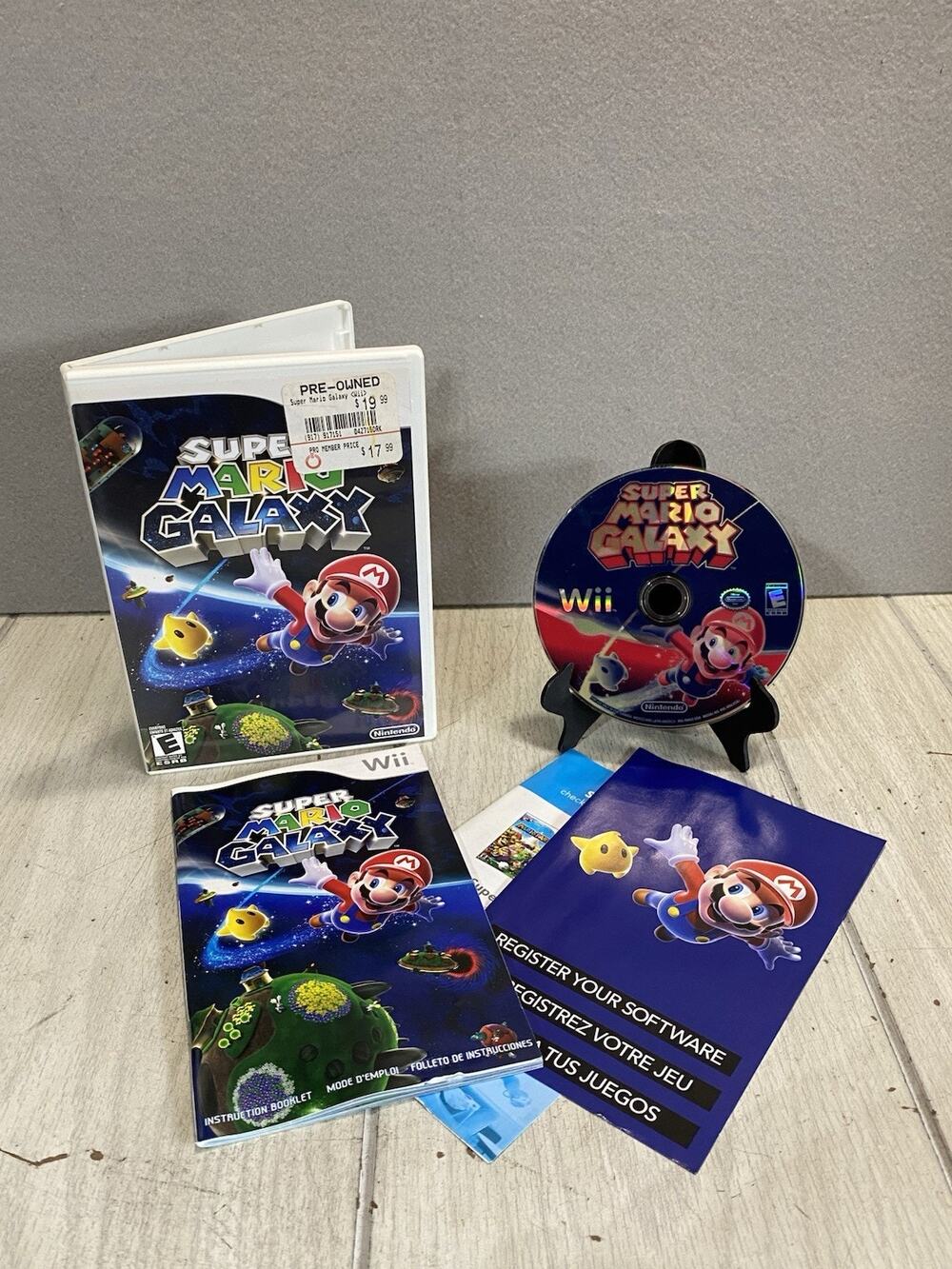Super Mario Galaxy Nintendo Wii Video Game CIB Complete With Manual TESTED